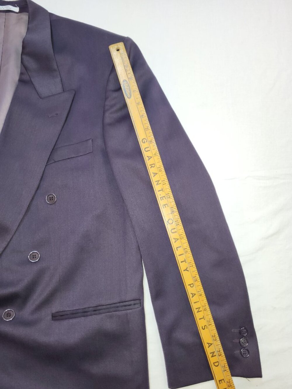 Designatore Lanne Rossi Men's Charcoal Grey Double-Breasted Blazer Size 42T - Picture 7 of 13